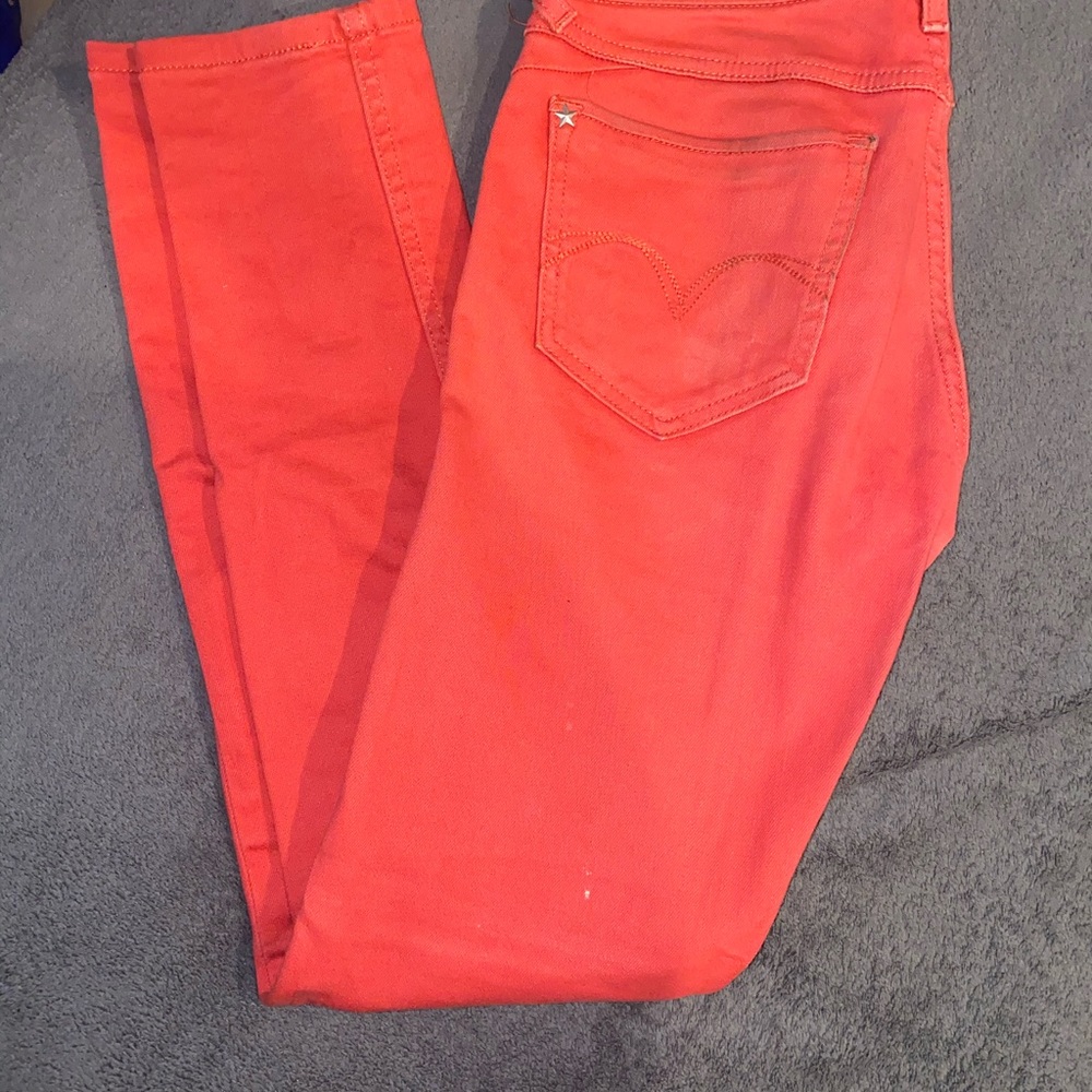 Red jeans